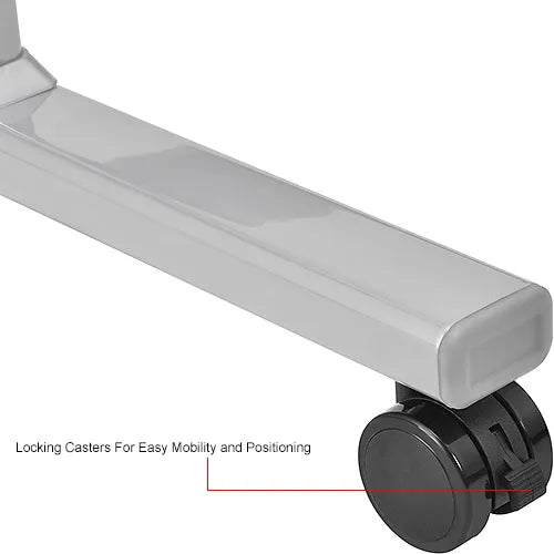 Global Industrial™ Mobile Reversible Magnetic Whiteboard - 24"W x 36"H - Steel - Silver Frame