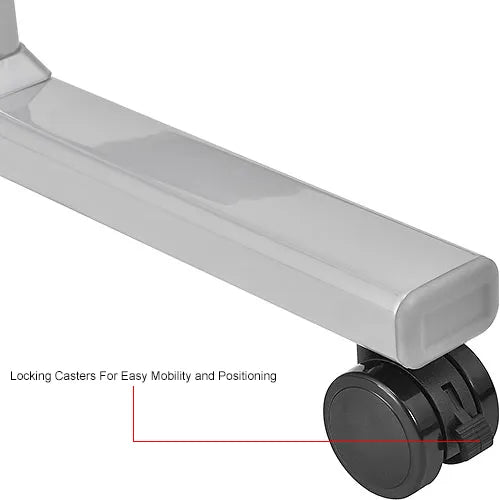 Global Industrial™ Mobile Reversible Magnetic Whiteboard - 36"W X 24"H - Steel - SIlver Frame