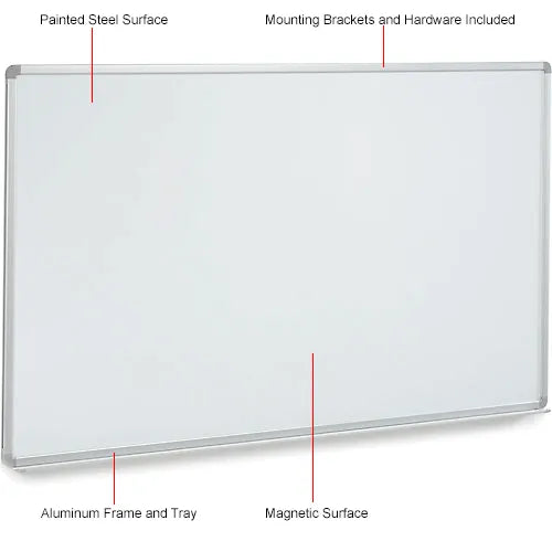 Global Industrial™ Magnetic Whiteboard - 72"W x 48"H - Steel Surface