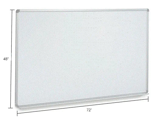 Global Industrial™ Magnetic Whiteboard - 72"W x 48"H - Steel Surface