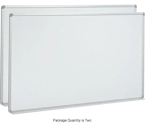 Global Industrial™ Magnetic Whiteboard - 72"W x 48"H - Steel Surface - Pack of 2