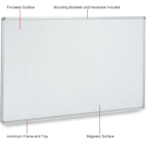 Global Industrial™ Porcelain Dry Erase Whiteboard - 72"W x 48"H