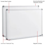 Global Industrial™ Magnetic Whiteboard - 36 x 24 - Steel Surface - Pack of 2