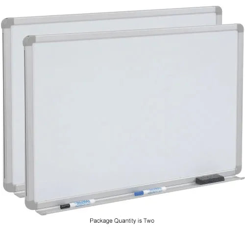 Global Industrial™ Magnetic Whiteboard - 36 x 24 - Steel Surface - Pack of 2