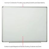 Global Industrial™ Magnetic Whiteboard - 48"W x 36"H - Steel Surface