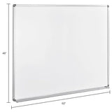 Global Industrial™ Magnetic Whiteboard - 60"W x 48"H - Steel Surface - Pack of 2