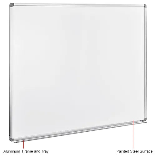 Global Industrial™ Magnetic Whiteboard - 60"W x 48"H - Steel Surface - Pack of 2