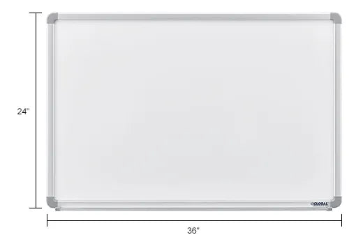 Global Industrial™ Magnetic Whiteboard - 36"W x 24"H - Steel Surface