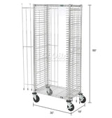 Nexel® Side Load Wire Tray Truck with 39 Tray Capacity