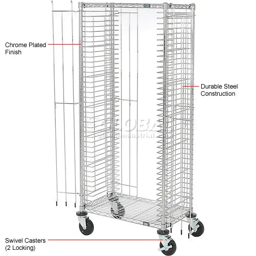 Nexel® Side Load Wire Tray Truck with 39 Tray Capacity