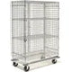 Dolly Base Security Truck, Chrome, 24"W x 48"L x 70"H, Rubber, 2 Swivel, 2 Rigid Casters