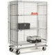 Dolly Base Security Truck, Chrome, 24"W x 60"L x 70"H, Rubber, 2 Swivel, 2 Rigid Casters