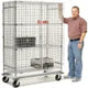 Dolly Base Security Truck, Chrome, 24"W x 60"L x 70"H, Rubber, 2 Swivel, 2 Rigid Casters