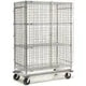 Dolly Base Security Truck, Chrome, 24"W x 36"L x 70"H, Rubber, 2 Swivel, 2 Rigid Casters