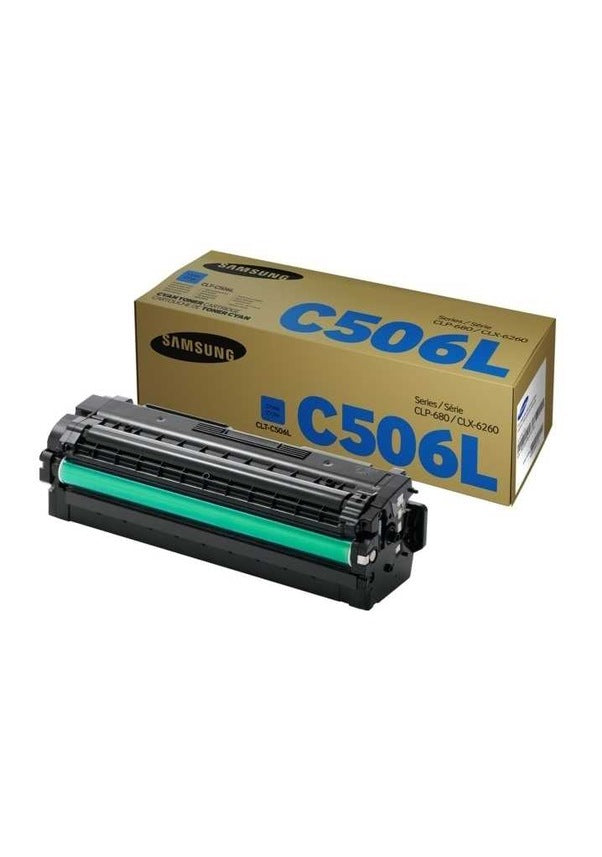 Samsung CLT-C506L High Yield Cyan Toner Cartridge (SU042A)