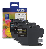Brother LC30113PKS Colour Ink Cartridge, 3 Pack
