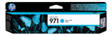 HP 971 Cyan Original Ink Cartridge (CN622AM)