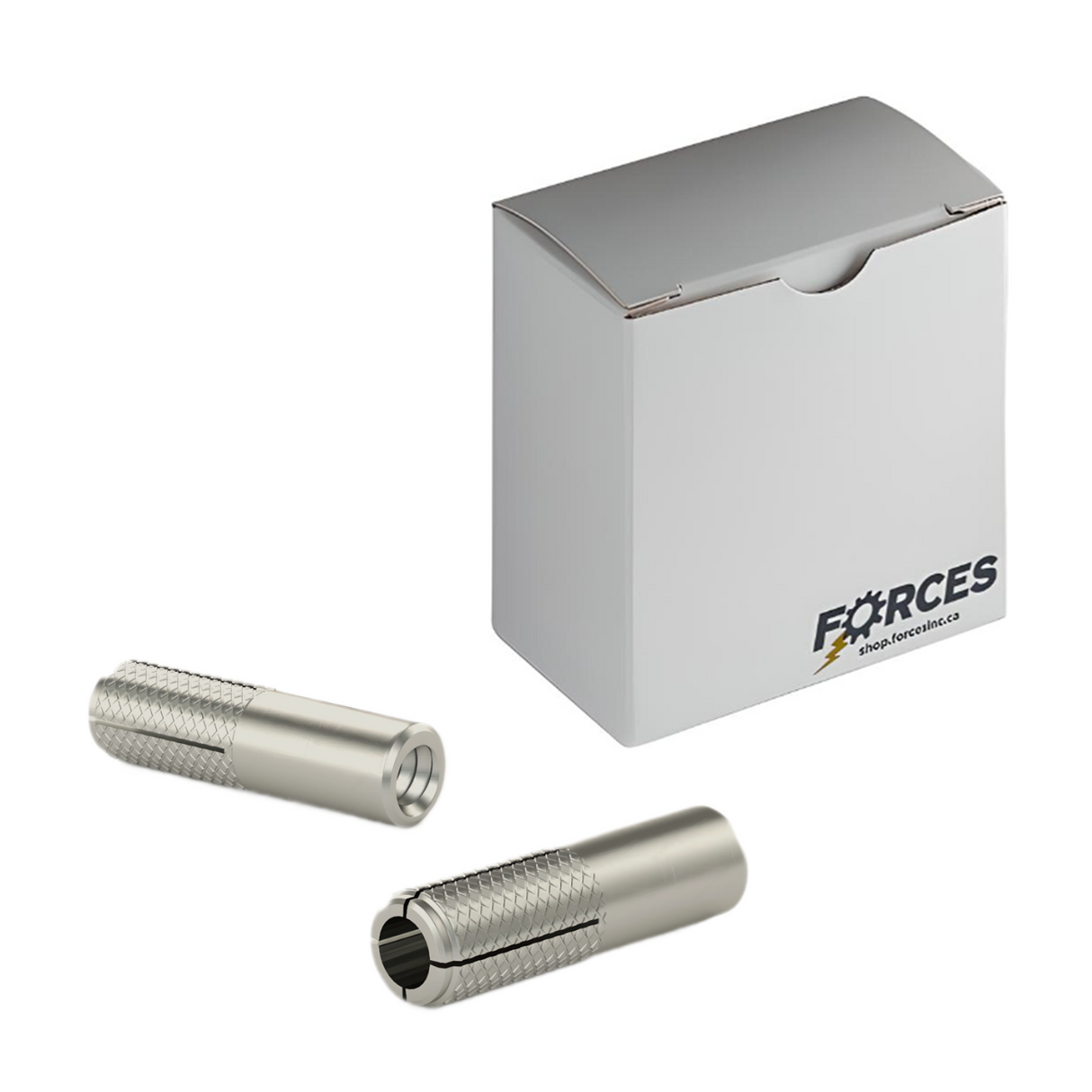 3/8" x 1-9/16" Knurled Drop-in Anchor - Stainless Steel 18-8