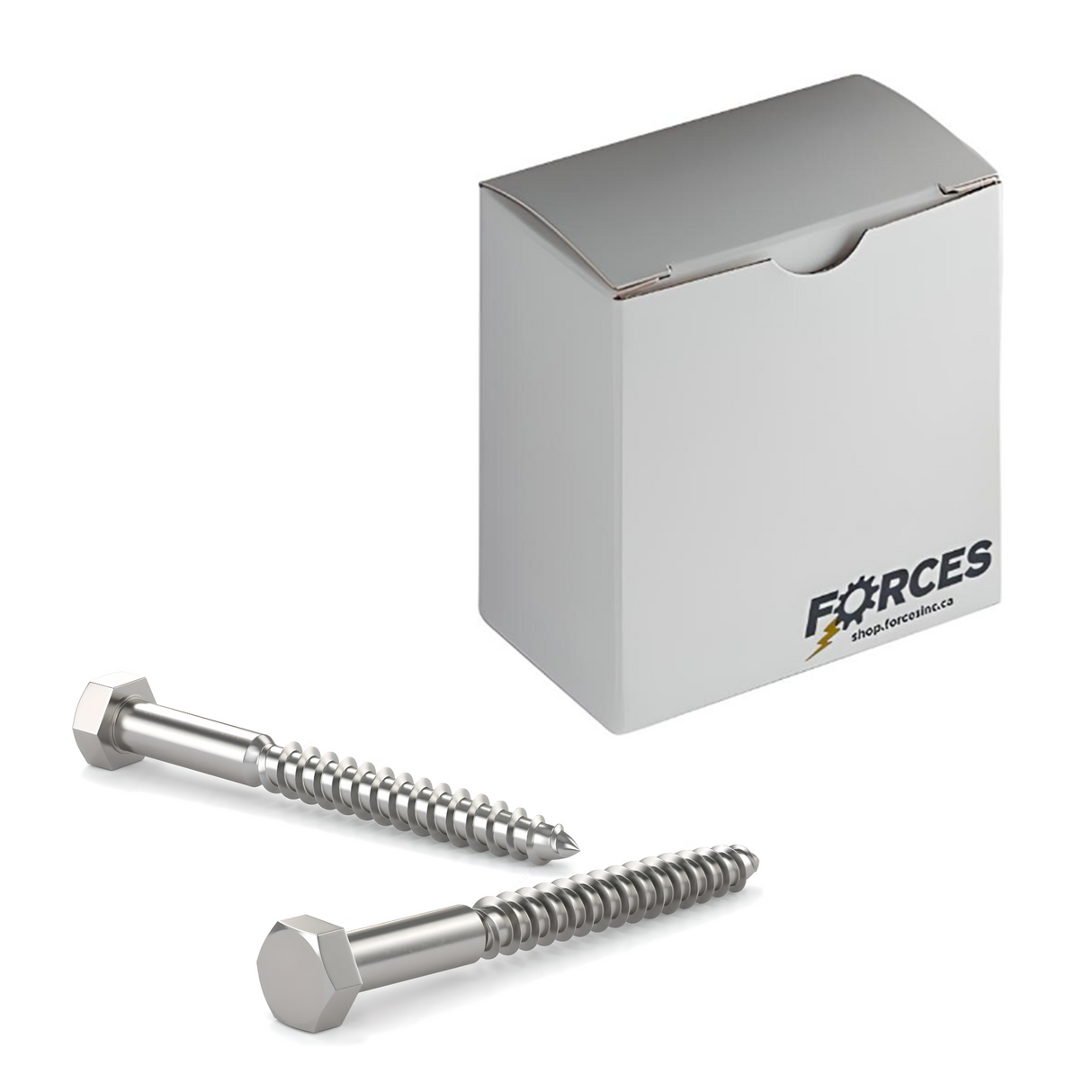 Hex Lag Screw 3/8"-7 x 3" - Stainless Steel 316