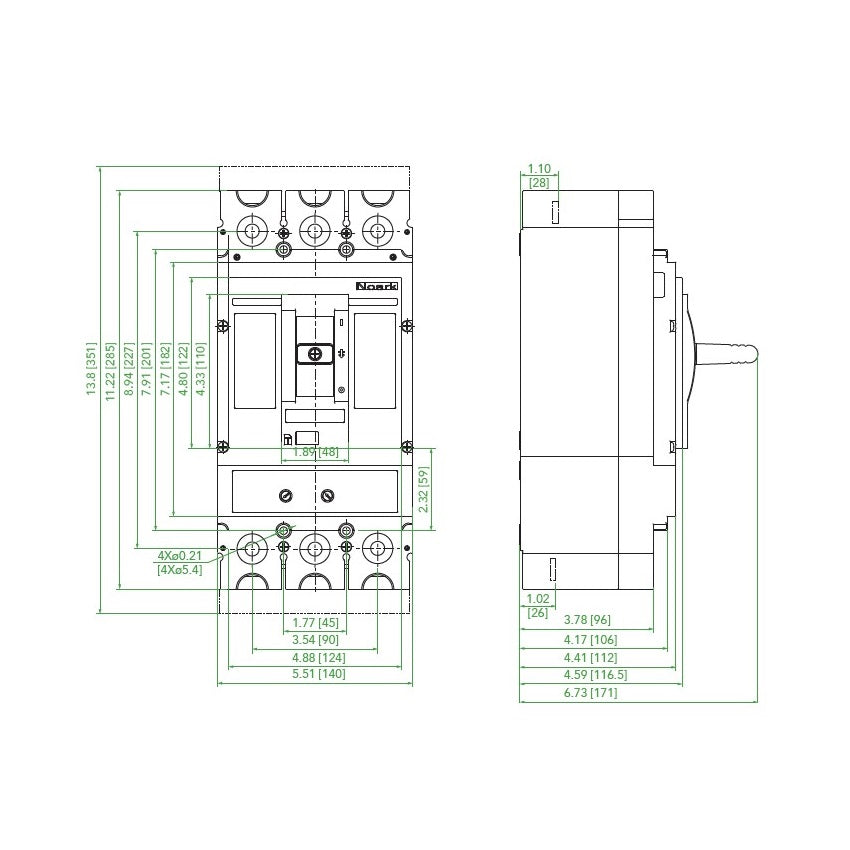 NOARK® Molded Case Circuit Breaker 300A, 3P IC Class N | M3N300T3L