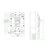 Disjoncteur NOARK® à boîtier moulé 600A, 3P IC Classe S | M4S600T3L