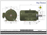Max Motion MPP-82C | T-Frame Motor 125HP, 1800RPM, 575V Frame 444TC, TEFC, Cast Iron