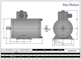 Max Motion MPS-6312 | IEC Motor 1/4HP, 3600RPM, 575V, Frame 63, TENV, Rigid Base