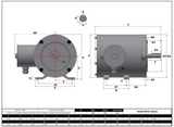 Max Motion MQSP-104LNV | NEMA Motor 1HP, 1800RPM, 208-230/460V, Frame 56C, TENV, Rigid Base