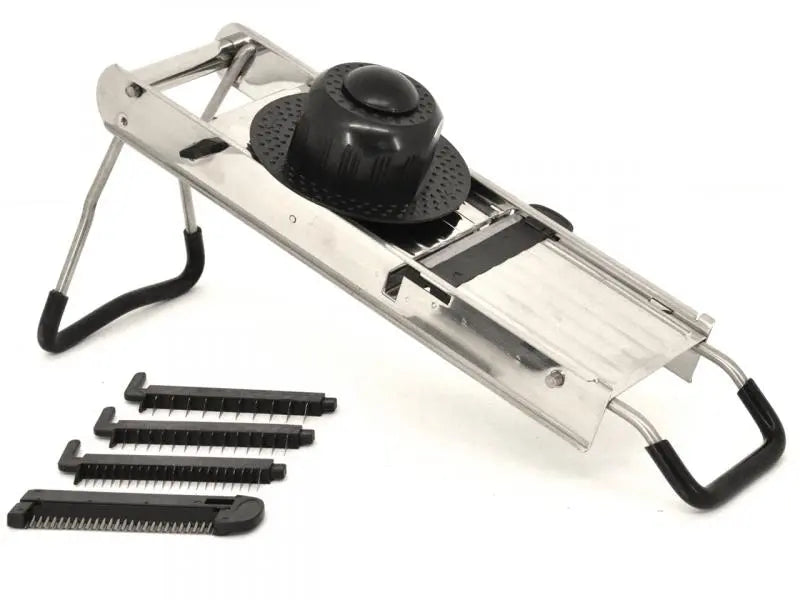 Mandoline professionnelle inox avec lames interchangeables