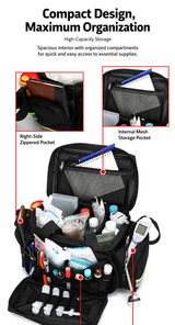 Medium EMS Trauma Response Bag with Reflective Stripes, Empty