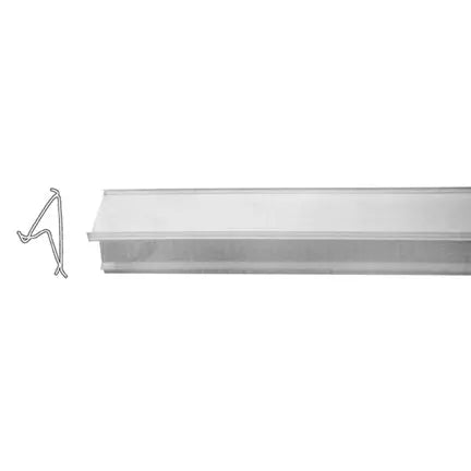 Moulure transparente avec pince,1 ¼” x 48”