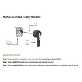 Black Extended Rotary Handle For M3 to M6 | NEH3B2