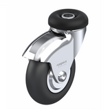 Neoprene Black Bolt Hole Caster 3" x 1" Swivel 175 lbs Precision Ball Bearing P7/7K