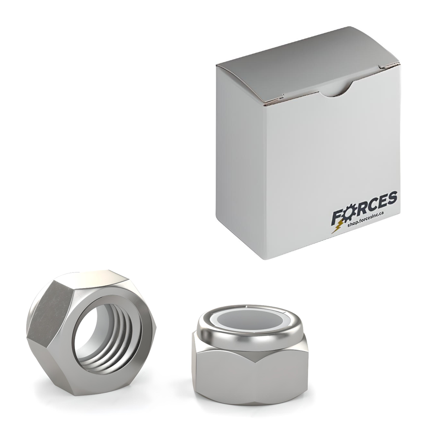 7/8"-9 Hex Nylon Insert Lock Nut (NM/NE) Series - Stainless Steel 316