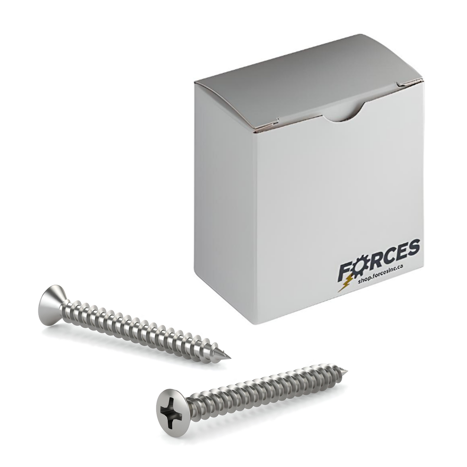 #14 x 1" Metal Screw Oval Head Phillips Drive Type A Point - Stainless Steel 18-8