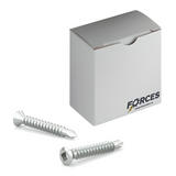 #6 x 1-1/4" Metal Screw Oval Head Square Drive Self-Drilling Point - Zinc