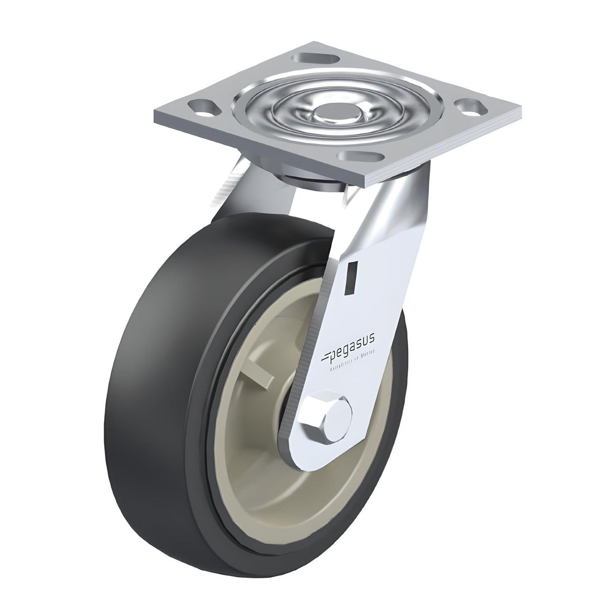 Polyurethane Grey Caster 8" x 2" Swivel 1000 lbs Roller Bearing P21 Series