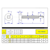 #8 x 5/8" Metal Screw Pan Head Quadrex Drive Self-Drilling Point - Steel Silver RUSPERT