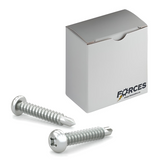 #8 x 2" Metal Screw Pan Head Quadrex Drive Self-Drilling Point - Zinc