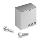 #8 x 2" Metal Screw Pan Head Quadrex Drive Type A Point - Zinc
