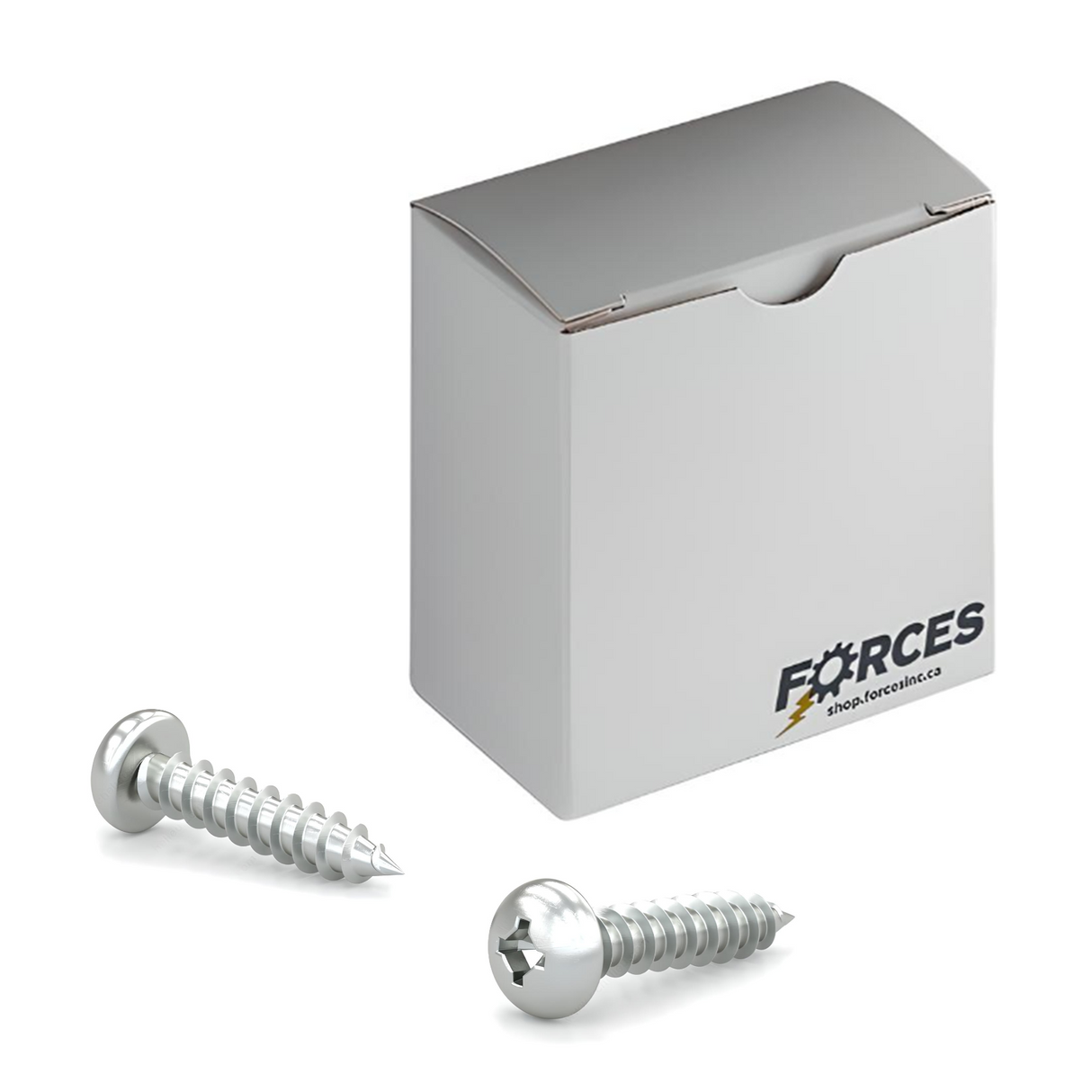 #12 x 1" Metal Screw Pan Head Quadrex Drive Type A Point - Zinc