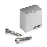 #10 x 2" Metal Screw Pan Head Square Drive #3 Self-Drilling Point - Stainless Steel 410H