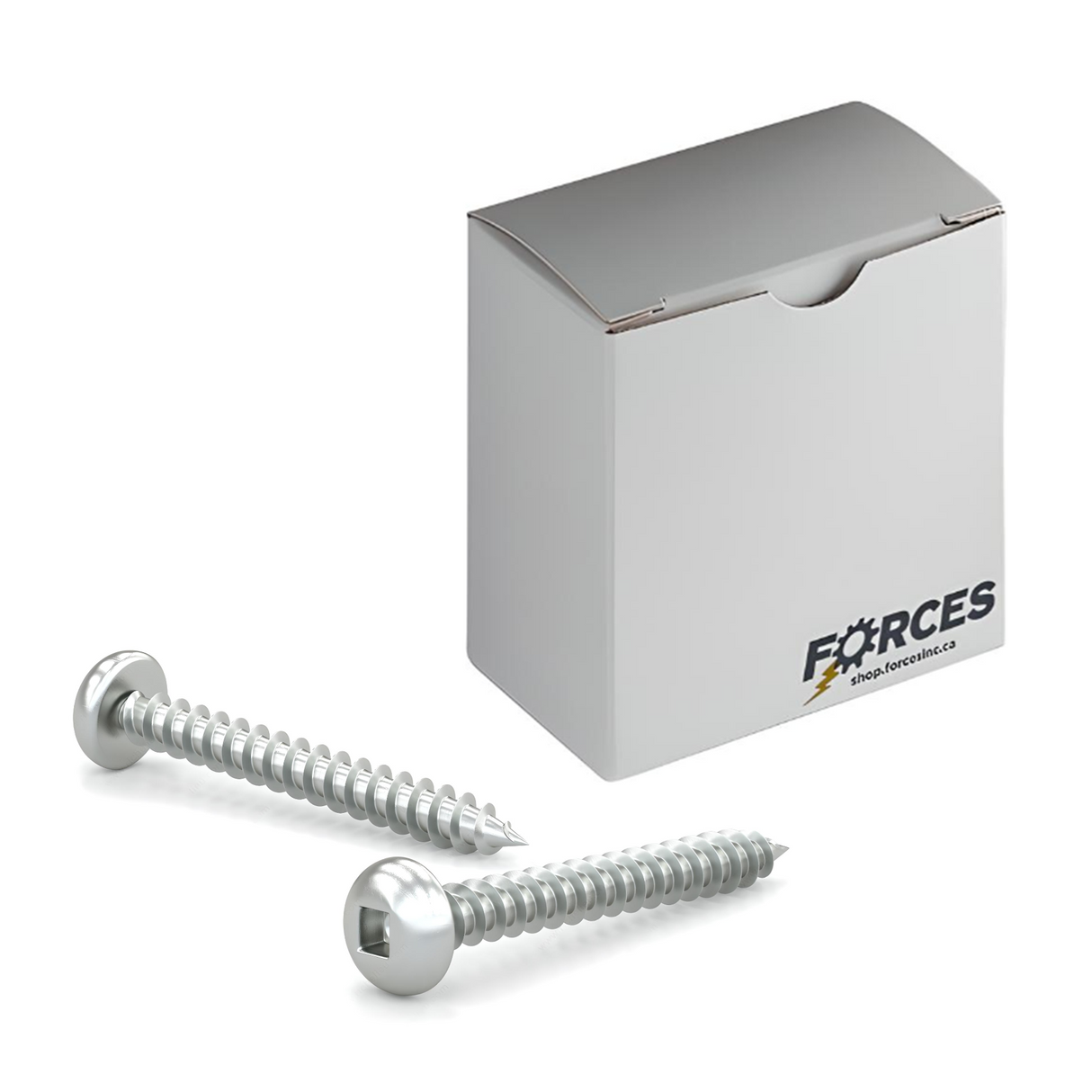 #8 x 2" Metal Screw Pan Head Square Drive Type A Point - Zinc