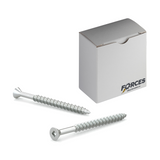 #6 x 1-1/4" Wood Screws Flat Head W/ Nibs Square Drive Hi-Low Thread Regular Point Zinc