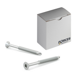 #7 x 1-3/4" Wood Screws Flat Head W/ Nibs Square Drive Fine Thread Self-Drilling (TEK) Point Zinc