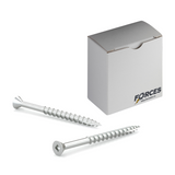 #10 x 4" Wood Screws Flat Head W/ Nibs Square Drive Coarse Thread Type 17 Point Zinc