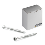 #8 x 1" Wood Screws Flat Head Quadrex Drive Coarse Thread Regular Point Zinc