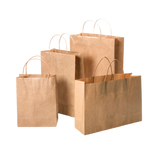 10"x5"x13" Kraft Paper Shopping Bags with Twisted Handles (250-Count)