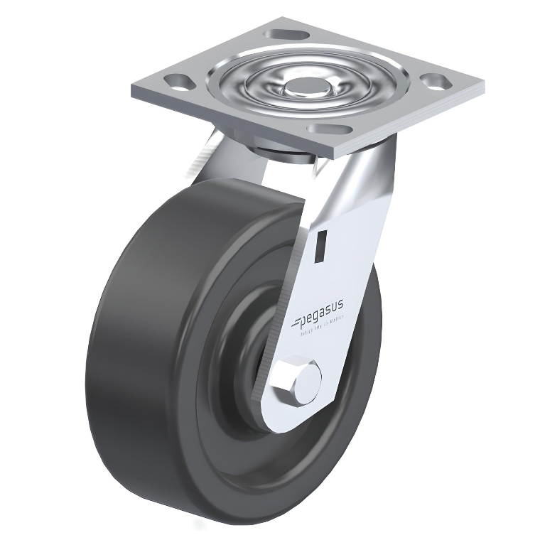 Phenolic Black Caster 8" x 2" Swivel 1250 lbs Roller Bearing P21 Series