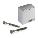 #8 x 3-1/2" Flooring Screws Plain Steel Hi-Low Thread